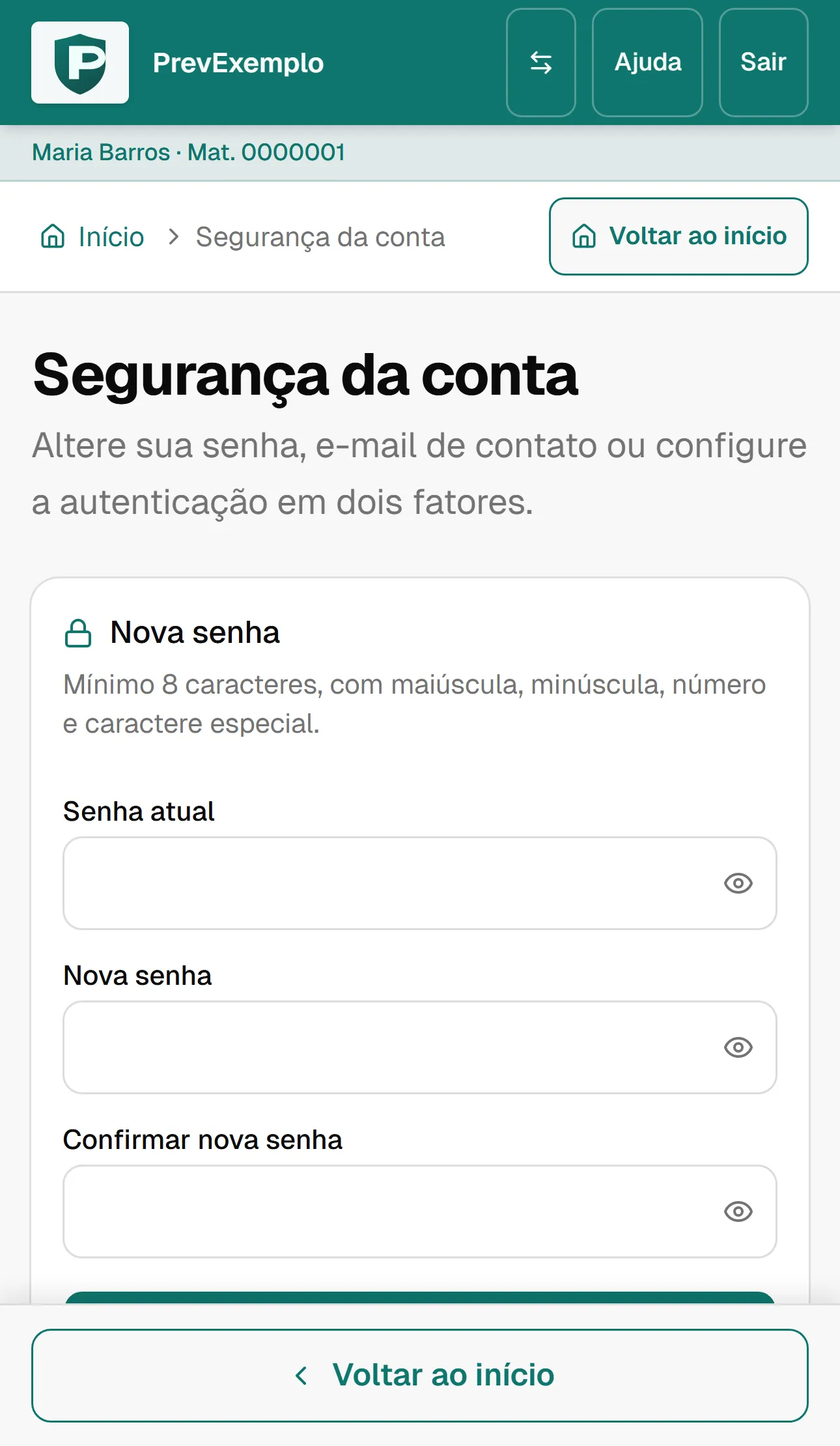Segurança da conta no celular: alterar senha e configurar autenticação em dois fatores